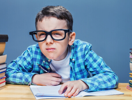 boy with low vision