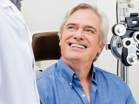 man smiling to his doctor